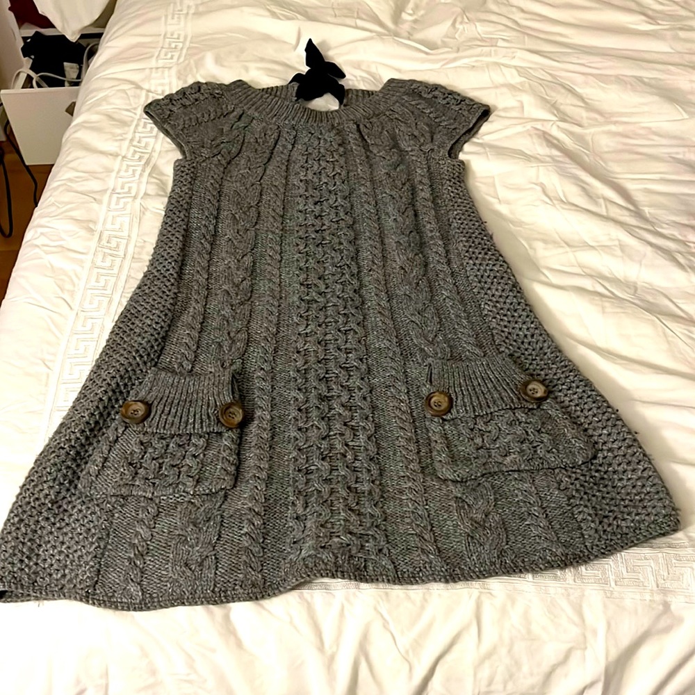Free people gray sweater dress size xs